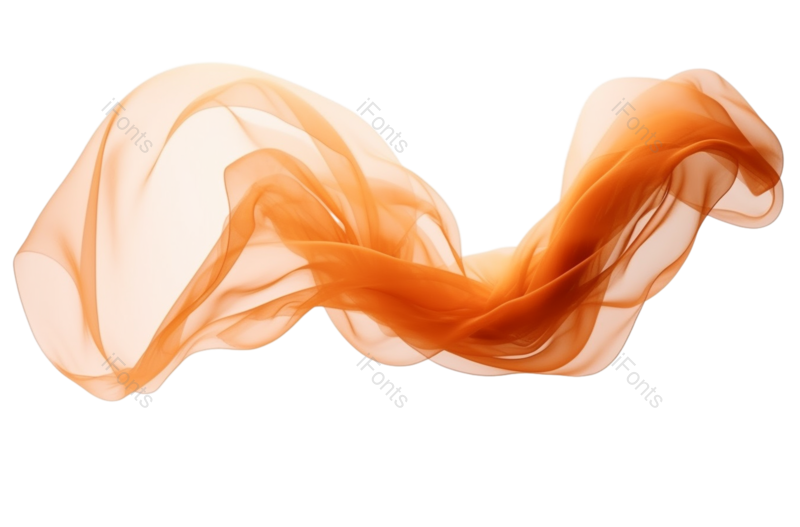 线条图片,缎带元素,土黄色PNG,丝绸免抠素材